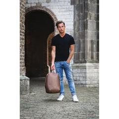 Vue Sac à dos antivol Bobby Soft de couleur marron| Krokrodeal