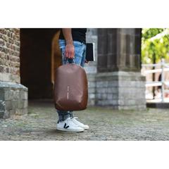 Vue Sac à dos antivol Bobby Soft de couleur marron| Krokrodeal
