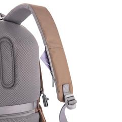 Vue Sac à dos antivol Bobby Soft de couleur marron| Krokrodeal