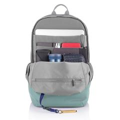 Vue Sac à dos antivol Bobby Soft de couleur vert| Krokrodeal