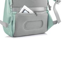 Vue Sac à dos antivol Bobby Soft de couleur vert| Krokrodeal