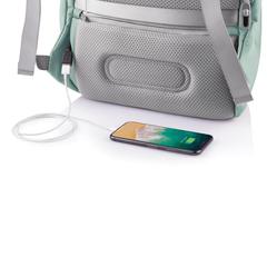 Vue Sac à dos antivol Bobby Soft de couleur vert| Krokrodeal