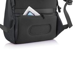 Vue Sac à dos antivol Bobby Soft de couleur noir| Krokrodeal