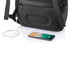 Vue Sac à dos antivol Bobby Soft de couleur noir| Krokrodeal