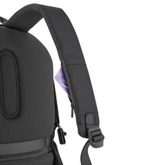 Vue Sac à dos antivol Bobby Soft de couleur noir| Krokrodeal