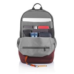 Vue Sac à dos antivol Bobby Soft de couleur rouge| Krokrodeal