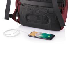 Vue Sac à dos antivol Bobby Soft de couleur rouge| Krokrodeal