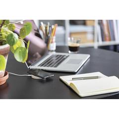 Vue Chargeur sans fil rond en fibre de paille de 5W de couleur vert| Krokrodeal