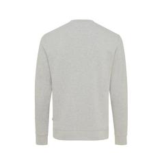 Vue Pull à col rond en coton recyclé non teinté Iqoniq Denali de couleur gris| Krokrodeal