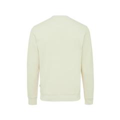 Vue Pull à col rond en coton recyclé non teinté Iqoniq Denali de couleur beige| Krokrodeal