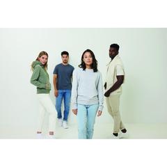 Vue Pull à col rond en coton recyclé non teinté Iqoniq Denali de couleur beige| Krokrodeal