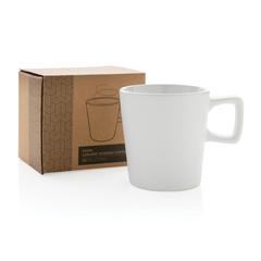 Vue Mug céramique au design moderne de couleur blanc| Krokrodeal