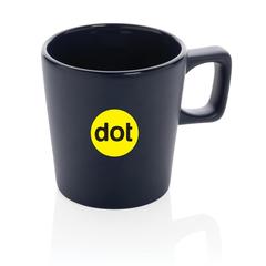 Vue Mug céramique au design moderne de couleur bleu| Krokrodeal
