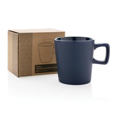 Vue Mug céramique au design moderne de couleur bleu| Krokrodeal