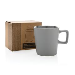 Vue Mug céramique au design moderne de couleur gris| Krokrodeal