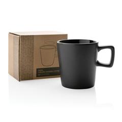 Vue Mug céramique au design moderne de couleur noir| Krokrodeal