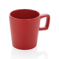 Vue Mug céramique au design moderne de couleur rouge| Krokrodeal
