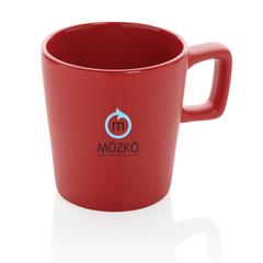 Vue Mug céramique au design moderne de couleur rouge| Krokrodeal