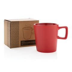Vue Mug céramique au design moderne de couleur rouge| Krokrodeal