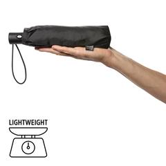Vue Parapluie 20.5" ultra léger et auto Swiss Peak rPET Aware™ de couleur noir| Krokrodeal
