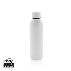 Vue Bouteille isotherme 500ml en acier inoxydable recyclé RCS de couleur blanc| Krokrodeal