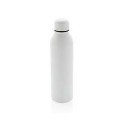 Vue Bouteille isotherme 500ml en acier inoxydable recyclé RCS de couleur blanc| Krokrodeal
