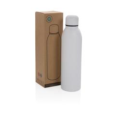 Vue Bouteille isotherme 500ml en acier inoxydable recyclé RCS de couleur blanc| Krokrodeal