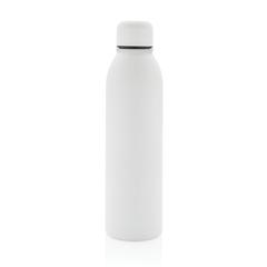 Vue Bouteille isotherme 500ml en acier inoxydable recyclé RCS de couleur blanc| Krokrodeal
