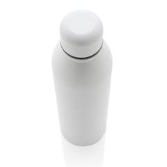 Vue Bouteille isotherme 500ml en acier inoxydable recyclé RCS de couleur blanc| Krokrodeal