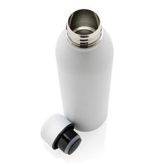 Vue Bouteille isotherme 500ml en acier inoxydable recyclé RCS de couleur blanc| Krokrodeal
