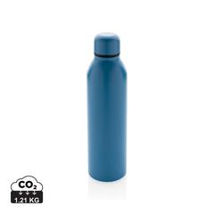 Vue Bouteille isotherme 500ml en acier inoxydable recyclé RCS de couleur bleu| Krokrodeal