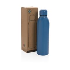 Vue Bouteille isotherme 500ml en acier inoxydable recyclé RCS de couleur bleu| Krokrodeal