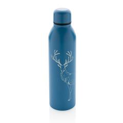 Vue Bouteille isotherme 500ml en acier inoxydable recyclé RCS de couleur bleu| Krokrodeal
