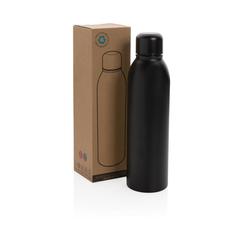 Vue Bouteille isotherme 500ml en acier inoxydable recyclé RCS de couleur noir| Krokrodeal