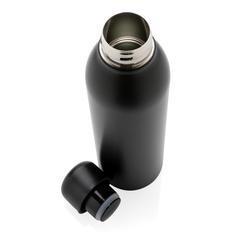Vue Bouteille isotherme 500ml en acier inoxydable recyclé RCS de couleur noir| Krokrodeal