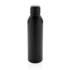 Vue Bouteille isotherme 500ml en acier inoxydable recyclé RCS de couleur noir| Krokrodeal