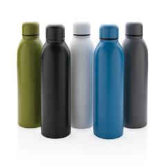 Vue Bouteille isotherme 500ml en acier inoxydable recyclé RCS de couleur noir| Krokrodeal
