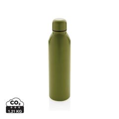 Vue Bouteille isotherme 500ml en acier inoxydable recyclé RCS de couleur vert| Krokrodeal