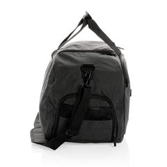 Vue Sac de sport Swiss Peak rPET AWARE™ de couleur noir| Krokrodeal