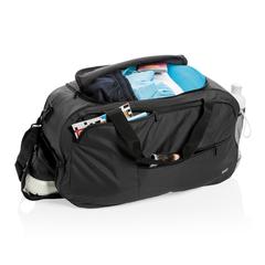 Vue Sac de sport Swiss Peak rPET AWARE™ de couleur noir| Krokrodeal