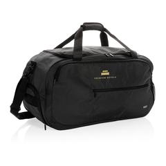 Vue Sac de sport Swiss Peak rPET AWARE™ de couleur noir| Krokrodeal