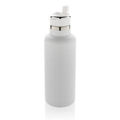 Vue Bouteille iso 600ml en acier recyclé RCS avec goulot Hydro de couleur blanc| Krokrodeal