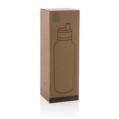 Vue Bouteille iso 600ml en acier recyclé RCS avec goulot Hydro de couleur blanc| Krokrodeal