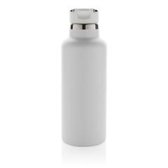 Vue Bouteille iso 600ml en acier recyclé RCS avec goulot Hydro de couleur blanc| Krokrodeal