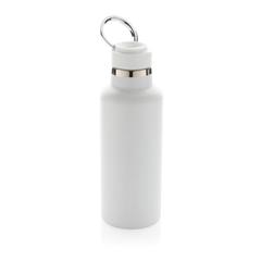 Vue Bouteille iso 600ml en acier recyclé RCS avec goulot Hydro de couleur blanc| Krokrodeal
