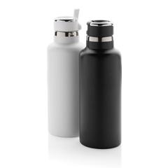 Vue Bouteille iso 600ml en acier recyclé RCS avec goulot Hydro de couleur blanc| Krokrodeal