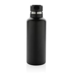 Vue Bouteille iso 600ml en acier recyclé RCS avec goulot Hydro de couleur noir| Krokrodeal