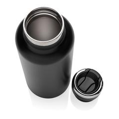 Vue Bouteille iso 600ml en acier recyclé RCS avec goulot Hydro de couleur noir| Krokrodeal