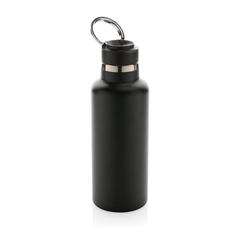 Vue Bouteille iso 600ml en acier recyclé RCS avec goulot Hydro de couleur noir| Krokrodeal