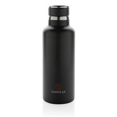 Vue Bouteille iso 600ml en acier recyclé RCS avec goulot Hydro de couleur noir| Krokrodeal